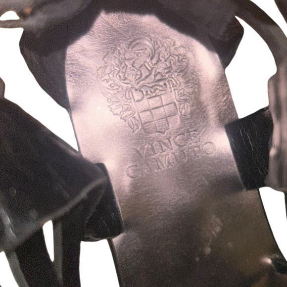 Vince Camuto Jatella Black Leather Sandal Women’s Size 7 (37) - Picture 9 of 12